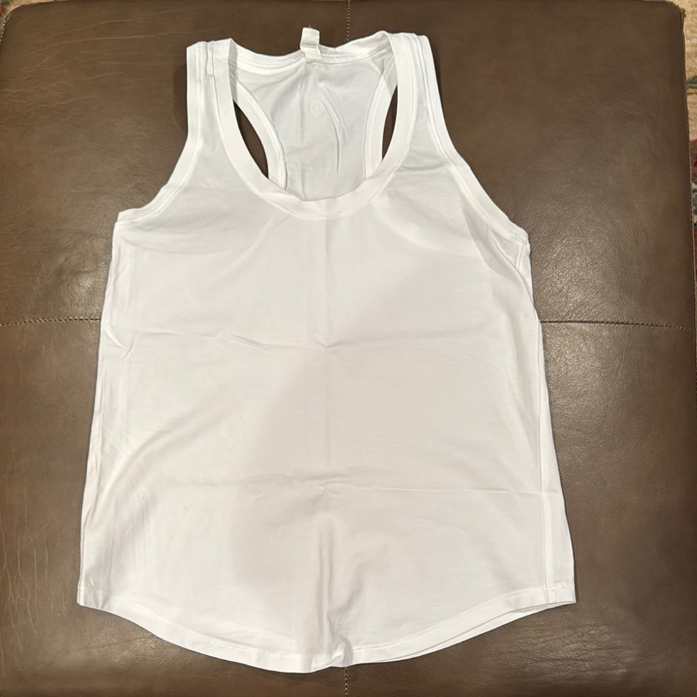 Lululemon Athletica White Fitted Sleeveless Tank